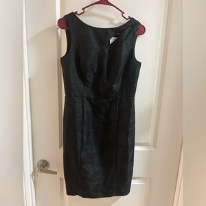 White House Black Market Lace Pattern Black Dress